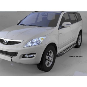 Can Otomotiv GWHO.53.0101 пороги алюминиевые (Corund Silver) Great Wall Hover H3 (2010-)