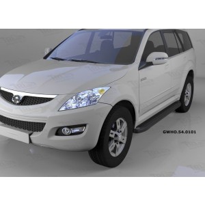 Can Otomotiv GWHO.54.0101 пороги алюминиевые (Sapphire Black) Great Wall Hover H3 (2010-)
