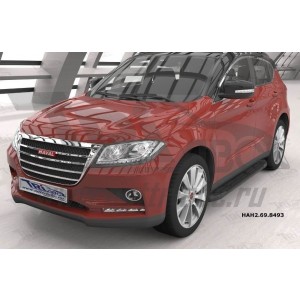 Can Otomotiv HAH2.69.8493 пороги алюминиевые (Corund Black) Haval H2 (2016-)