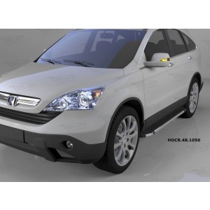 Can Otomotiv HOCR.48.1056 пороги алюминиевые (Brillant) Honda CR-V (2007-2012) (черн/нерж)