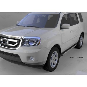 Can Otomotiv HOPL.77.1059 пороги алюминиевые (Emerald Black) Honda Pilot (2008-2010/2010-2015)