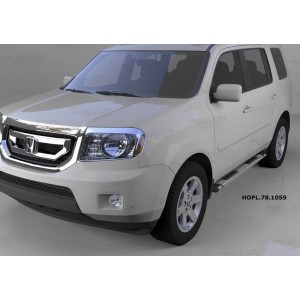 Can Otomotiv HOPL.78.1059 пороги алюминиевые (Emerald silver ) Honda Pilot (2008-2010/2010-2015)