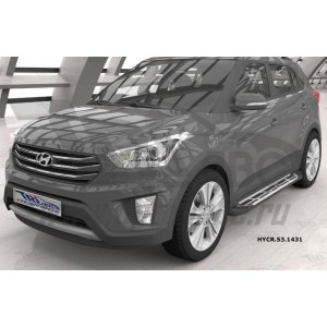 Can Otomotiv HYCR.53.1431 пороги алюминиевые (Corund Silver) Hyundai Creta (2016-)