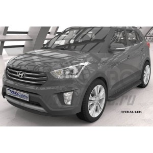 Can Otomotiv HYCR.54.1431 пороги алюминиевые (Sapphire Black) Hyundai Creta (2016-)