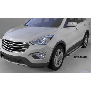 Can Otomotiv HYGS.48.1101 пороги алюминиевые (Brillant) Hyundai Grand Santa Fe (2013-) (серебр)