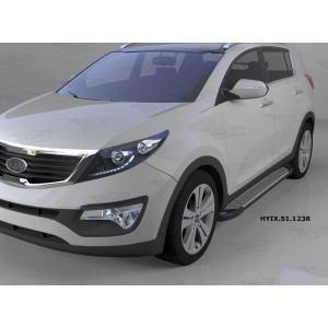 Can Otomotiv HYIX.51.1238 пороги алюминиевые (Sapphire Silver) Hyundai ix35 (2009-2015)