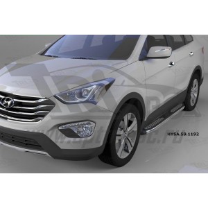 Can Otomotiv HYSA.59.1192 пороги алюминиевые (Zirkon) Hyundai Santa Fe (2012-/2013-/2015-)
