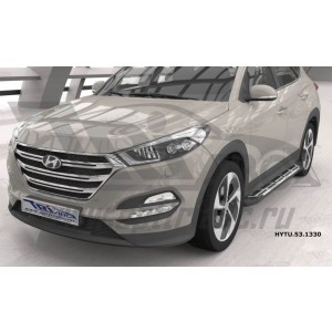 Can Otomotiv HYTU.53.1330 пороги алюминиевые (Corund Silver) Hyundai Tucson (2015-)
