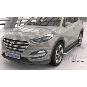 Can Otomotiv HYTU.55.1330 пороги алюминиевые (Ring) Hyundai Tucson (2015-)