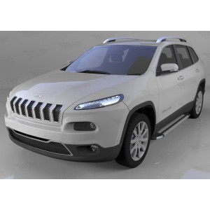 Can Otomotiv JECH.48.1428 пороги алюминиевые (Brillant) Jeep Cherokee Trailhawk (2014-) (серебр)