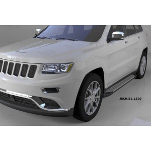 Can Otomotiv JECH.51.1320 пороги алюминиевые (Sapphire Silver) Jeep Grand Cherokee (2011-) (кроме SRT)
