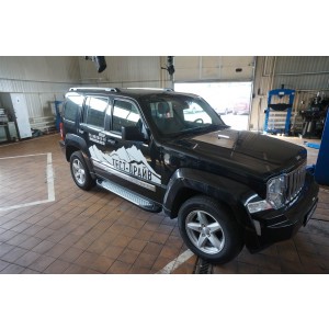 Can Otomotiv JECH.51.1321 пороги алюминиевые (Sapphire Silver) Jeep Cherokee (KK) (2012-2014)