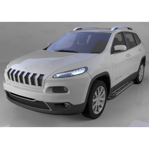 Can Otomotiv JECH.53.1428 пороги алюминиевые (Corund Silver) Jeep Cherokee Trailhawk (2014-)