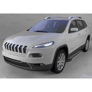 Can Otomotiv JECH.57.1428 пороги алюминиевые (Topaz) Jeep Cherokee Trailhawk (2014-)