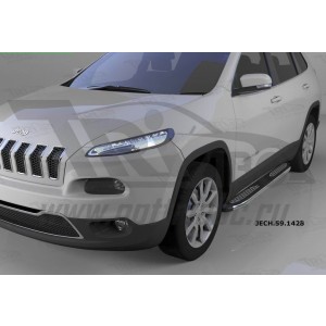 Can Otomotiv JECH.59.1428 пороги алюминиевые (Zirkon) Jeep Cherokee Trailhawk (2014-)
