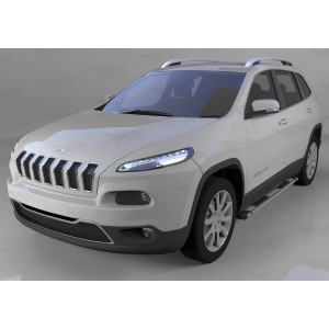 Can Otomotiv JECH.78.1428 пороги алюминиевые (Emerald silver ) Jeep Cherokee Trailhawk (2014-)
