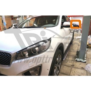 Can Otomotiv KISO.45.1399 пороги нержавеющая труба с листом C2 d60mm KIA Sorento Prime (2015-)