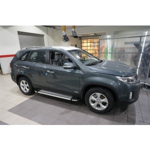 Can Otomotiv KISO.48.1388 пороги алюминиевые (Brillant) KIA Sorento (2012-) (серебр)