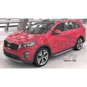 Can Otomotiv KISO.51.1389 пороги алюминиевые (Sapphire Silver) KIA Sorento Prime (2015-)