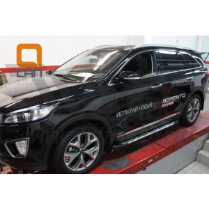 Can Otomotiv KISO.53.1389 пороги алюминиевые (Corund Silver) KIA Sorento Prime (2015-)