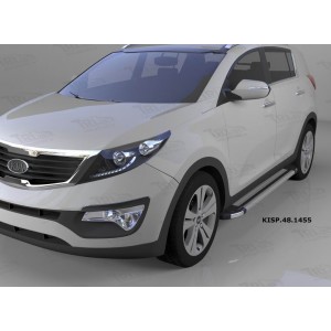Can Otomotiv KISP.48.1455 пороги алюминиевые (Brillant) Hyundai ix35 (2009-2015) (серебр)