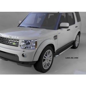 Can Otomotiv LADI.48.1489 пороги алюминиевые (Brillant) Land Rover Discovery 3 (2008-2010) (черн/нерж)