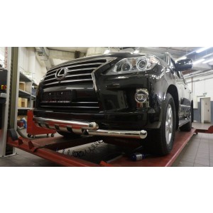 Can Otomotiv LE57.33.1578 защита переднего бампера Lexus LX570 (2014-2015) (Shark) d 76/76