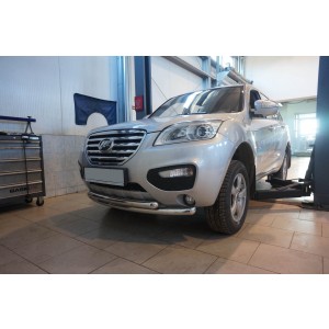 Can Otomotiv LIX6.33.8882 защита переднего бампера Lifan X60 (2013-) (двойная) d 60/60