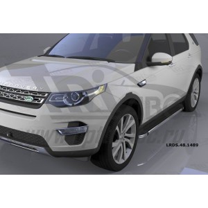 Can Otomotiv LRDS.48.1489 пороги алюминиевые (Brillant) Land Rover Discovery Sport (2015-) (черн/нерж)