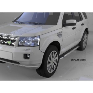 Can Otomotiv LRFL.48.2585 пороги алюминиевые (Brillant) Land Rover Freelander 2 (2008-) (черн./нерж.)