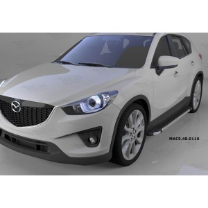 Can Otomotiv MAC5.48.0116 пороги алюминиевые (Brillant) Mazda CX5 (2012-2015 /2015-) (черн/нерж)