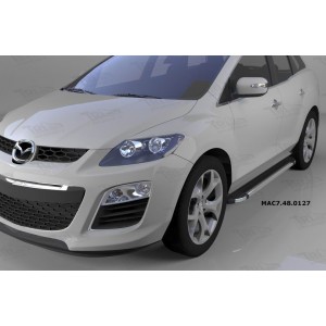 Can Otomotiv MAC7.48.0127 пороги алюминиевые (Brillant) Mazda CX7 (2011-) (черн/нерж)