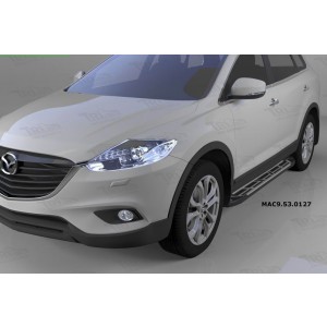 Can Otomotiv MAC9.53.0127 пороги алюминиевые (Corund Silver) Mazda CX9 (2013-)