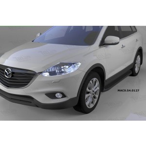 Can Otomotiv MAC9.54.0127 пороги алюминиевые (Sapphire Black) Mazda CX9 (2013-)