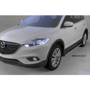 Can Otomotiv MAC9.77.0127 пороги алюминиевые (Emerald Black) Mazda CX9 (2013-)