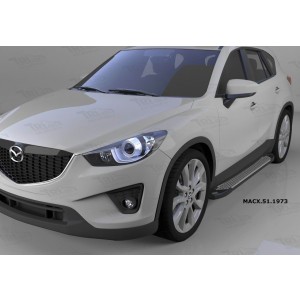 Can Otomotiv MACX.51.1973 пороги алюминиевые (Sapphire Silver) Mazda CX5 (2012-2015 /2015-)