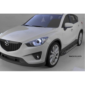Can Otomotiv MACX.53.1973 пороги алюминиевые (Corund Silver) Mazda CX5 (2012-2015 /2015-)