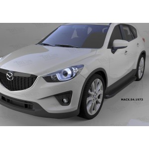Can Otomotiv MACX.54.1973 пороги алюминиевые (Sapphire Black) Mazda CX5 (2012-2015 /2015-)