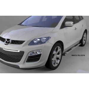 Can Otomotiv MACX.78.1974 пороги алюминиевые (Emerald silver ) Mazda CX7 (2011-)