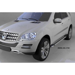 Can Otomotiv MEMK.48.1730 пороги алюминиевые (Brillant) Mercedes ML W164 (2006-2011) (серебр)