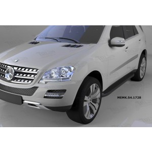 Can Otomotiv MEMK.54.1728 пороги алюминиевые (Sapphire Black) Mercedes ML W164 (2006-2011)