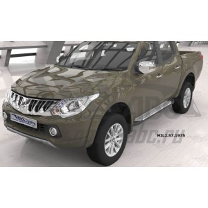 Can Otomotiv MIL2.51.1975 пороги алюминиевые (Sapphire Silver) Fiat Fullback (2016-)