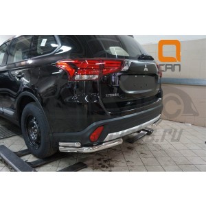 Can Otomotiv MIOL.53.2049 защита заднего бампера Mitsubishi Outlander (2015-) (уголки) d 60/42