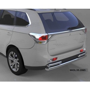 Can Otomotiv MIOL.55.2065 защита заднего бампера Mitsubishi Outlander (-2014/2014-04.2015) (одинарная с уголками) d 60/42
