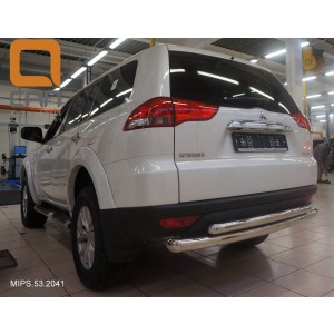 Can Otomotiv MIPS.53.2041 защита заднего бампера Mitsubishi Pajero Sport (2008-) (двойная) d 76/60