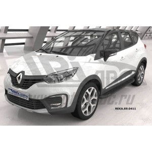Can Otomotiv REKA.69.0411 пороги алюминиевые (Corund Black) Renault Kaptur (2016-)