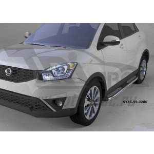 Can Otomotiv SYAC.59.0206 пороги алюминиевые (Zirkon) SsangYong Actyon (2011-/2013-)