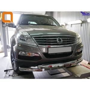 Can Otomotiv SYRE.33.4091 защита переднего бампера SsangYong Rexton (2007-2012 / 2012-) (Shark)  d 76/76