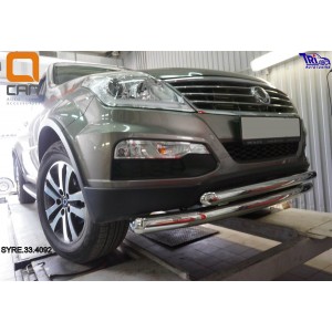 Can Otomotiv SYRE.33.4092 защита переднего бампера SsangYong Rexton (2007-2012 / 2012-) (двойная) d 76/60