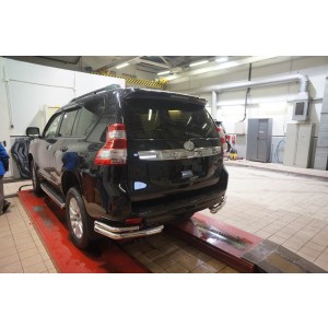 Can Otomotiv TOC5.53.3399 защита заднего бампера Toyota Land Cruiser 150 (2009- /2014-) (уголки) d70/42
